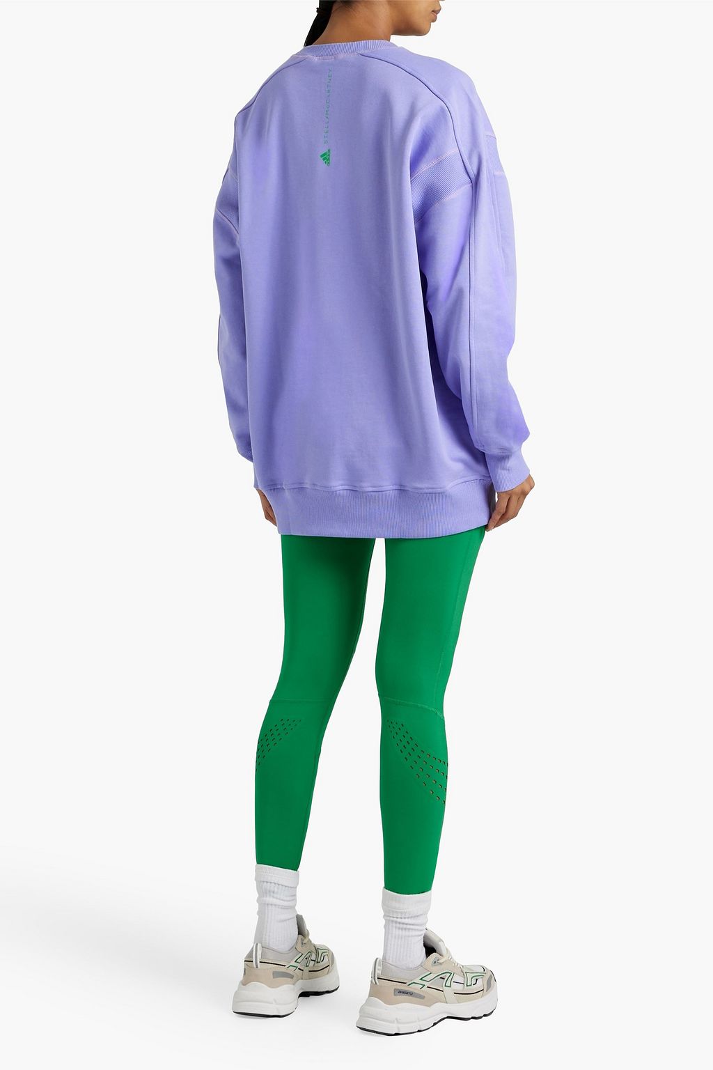 ADIDAS BY STELLA MCCARTNEY Oversized printed French cotton-terry sweatshirt