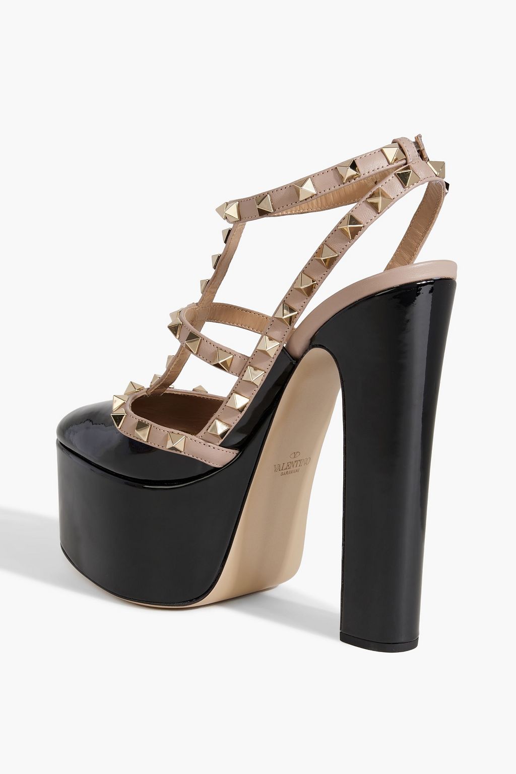 VALENTINO GARAVANI Rockstud patent-leather platform pumps