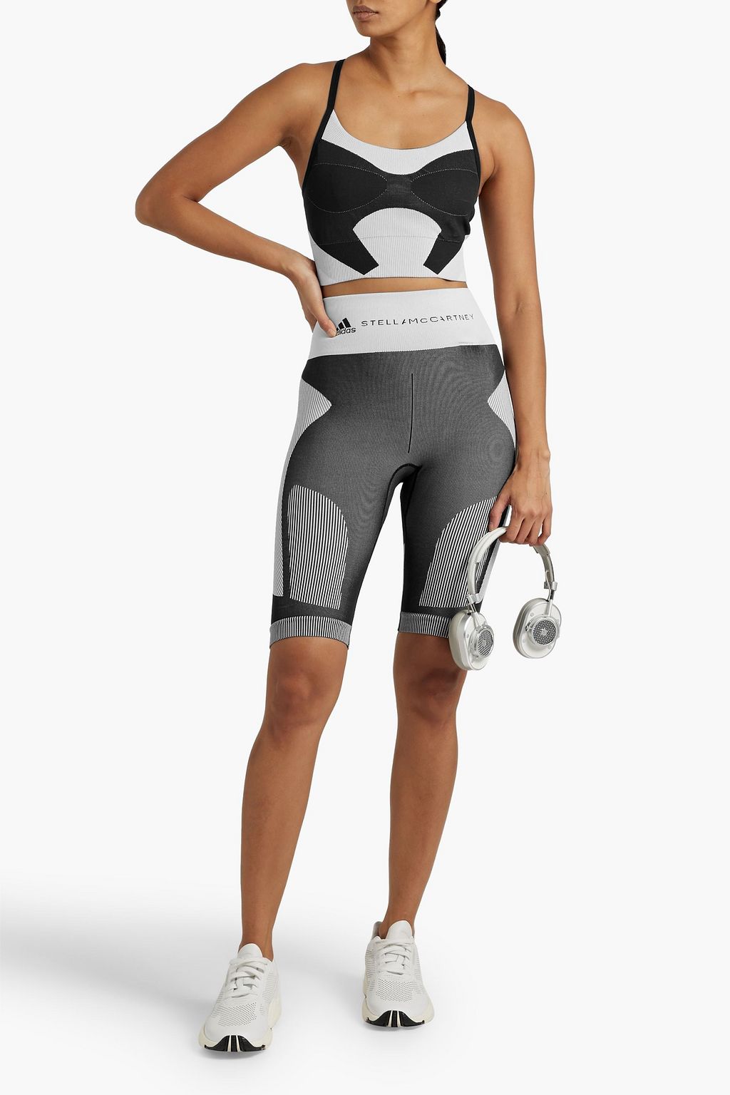 ADIDAS BY STELLA MCCARTNEY Printed stretch-jersey sports bra