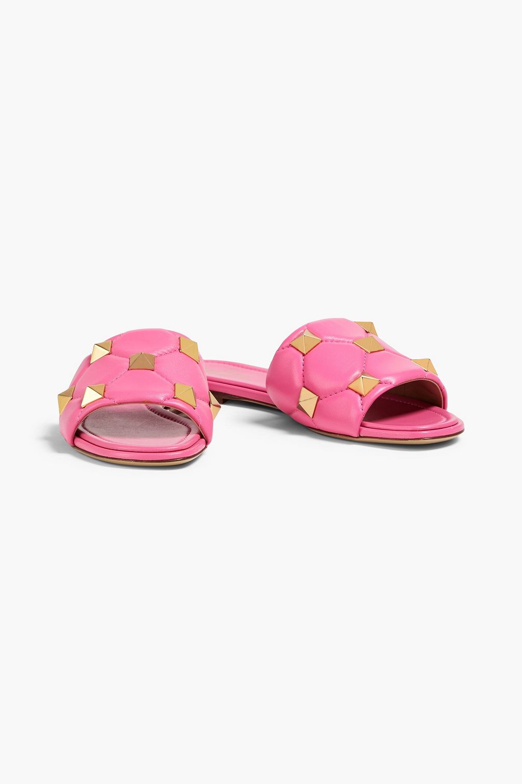 VALENTINO GARAVANI Roman Stud quilted leather slides