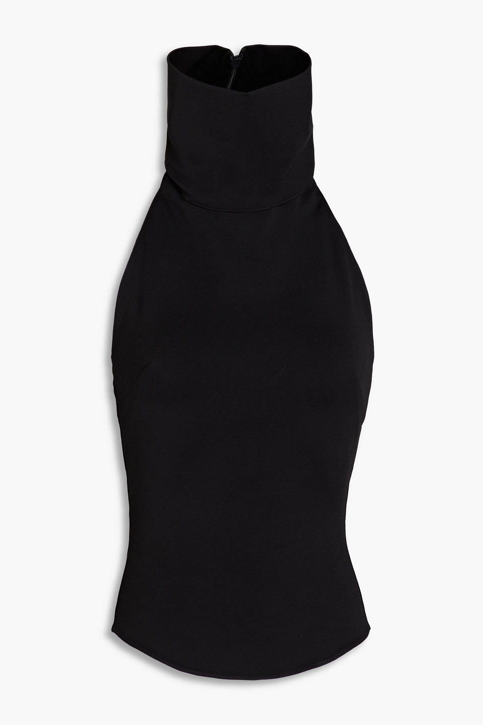 16arlington Cassandra Open-back Jersey Turtleneck Top In Black