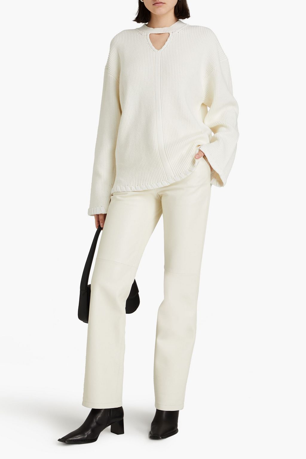 3.1 PHILLIP LIM Cutout ribbed cotton sweater