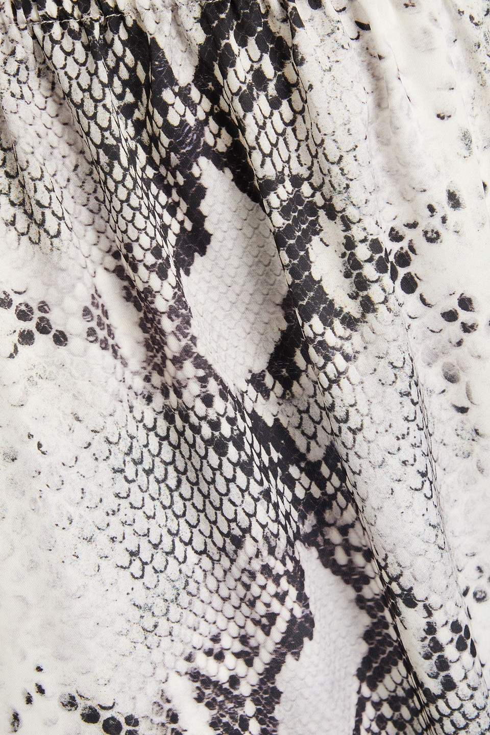 16arlington Mandrake Snake-print Duchesse-satin Wide-leg Pants In Animal Print