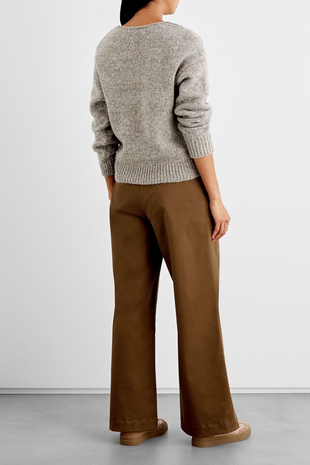 IRIS & INK Pullover aus einer melierten Merinowoll-Alpakamischung