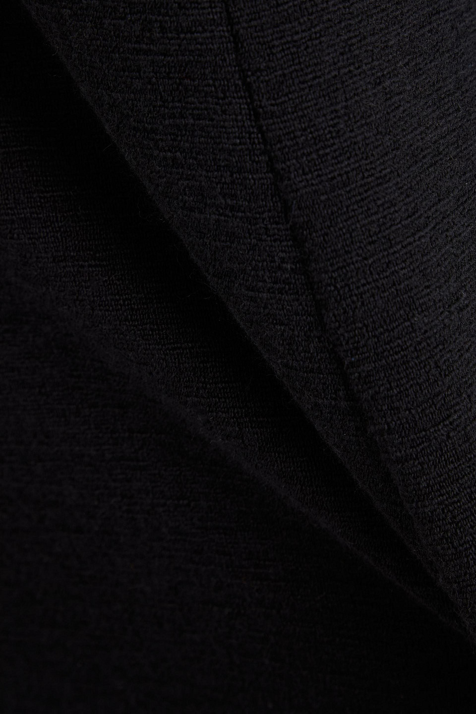 Vince Twisted Wool-blend Midi Dress In Black