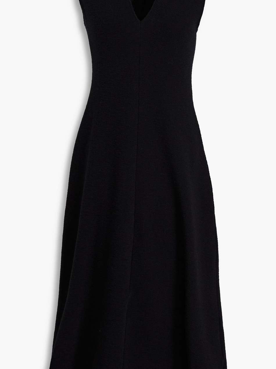 twisted wool-blend midi dress