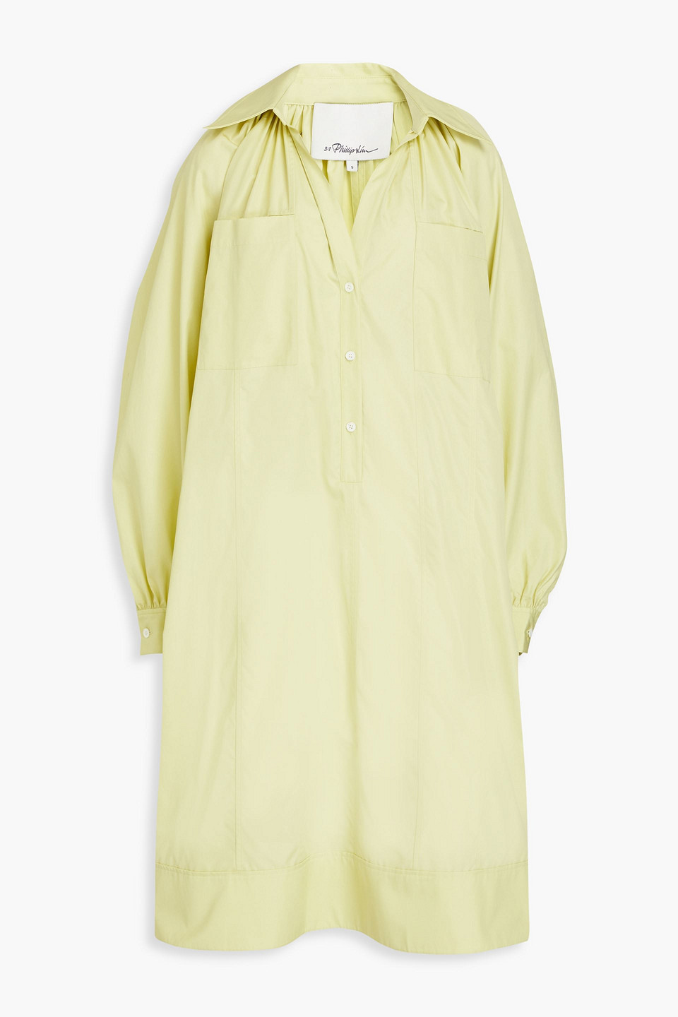 3.1 Phillip Lim Cotton-poplin Midi Shirt Dress In Light Green