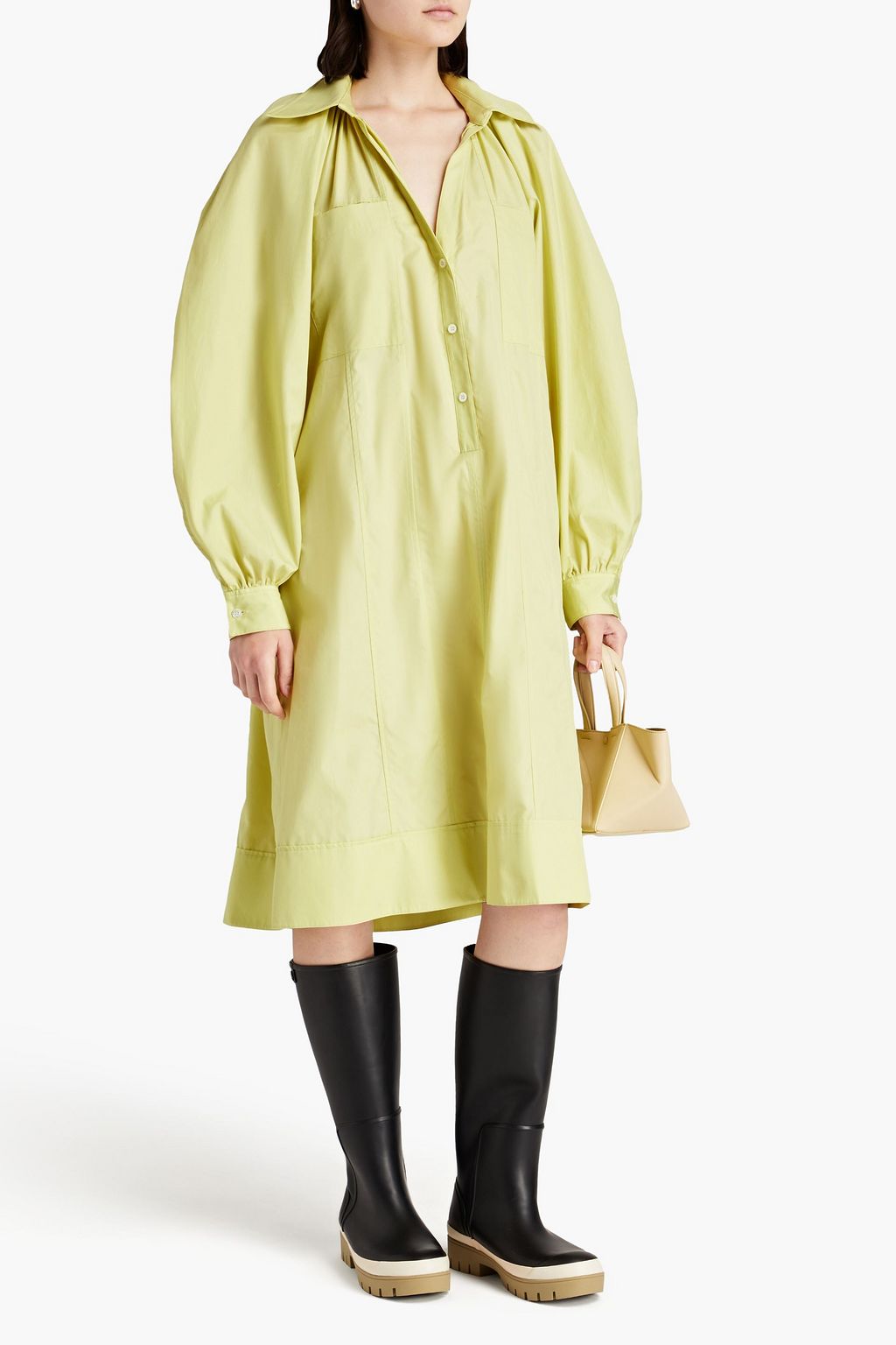 3.1 PHILLIP LIM 코튼 포플린 미디 셔츠 드레스