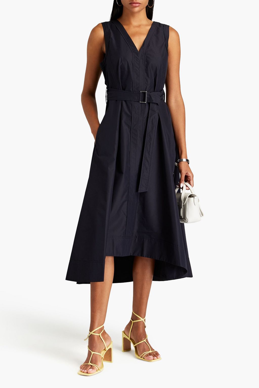 3.1 PHILLIP LIM Belted cotton-blend poplin midi dress