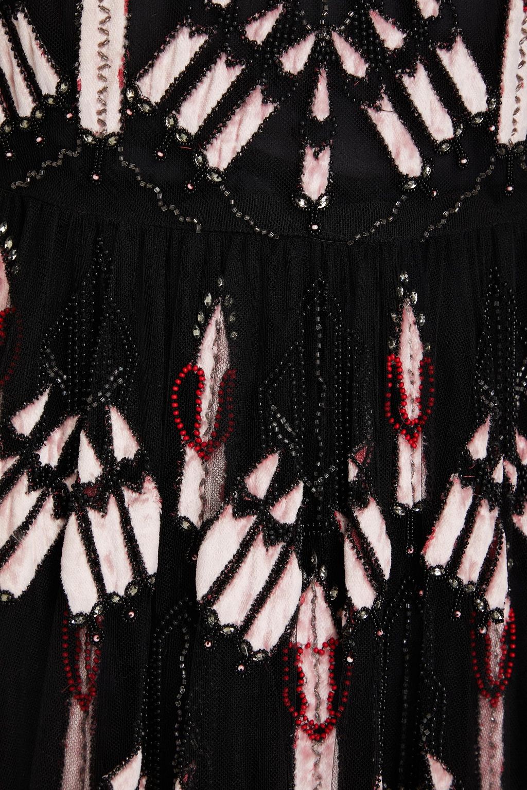 VALENTINO GARAVANI Embellished flocked tulle gown