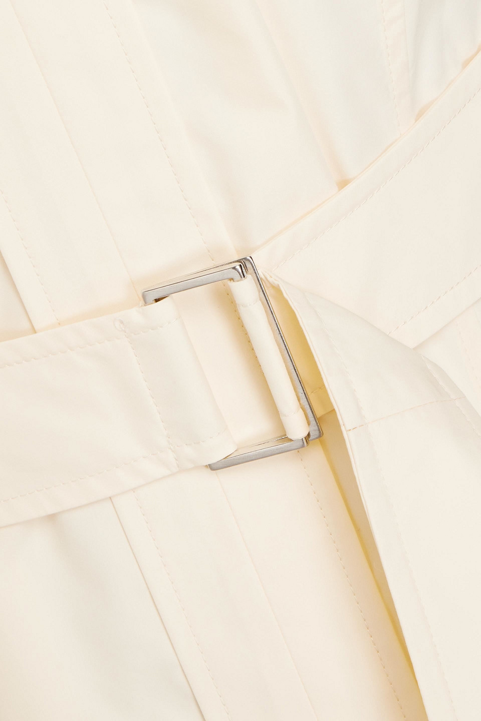 3.1 Phillip Lim Belted Cotton-blend Poplin Midi Dress In Pastel Yellow