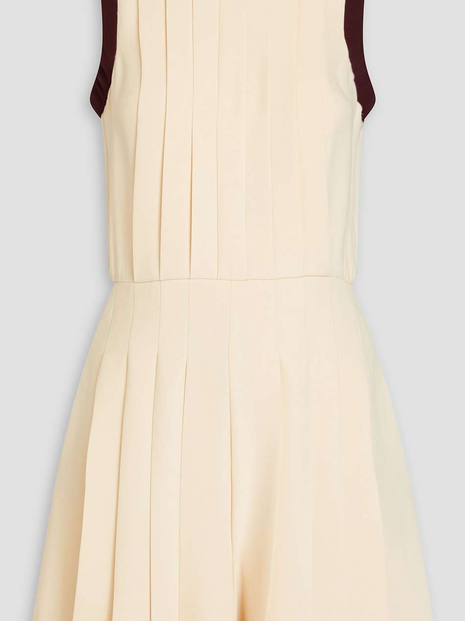 pleated silk crepe de chine playsuit