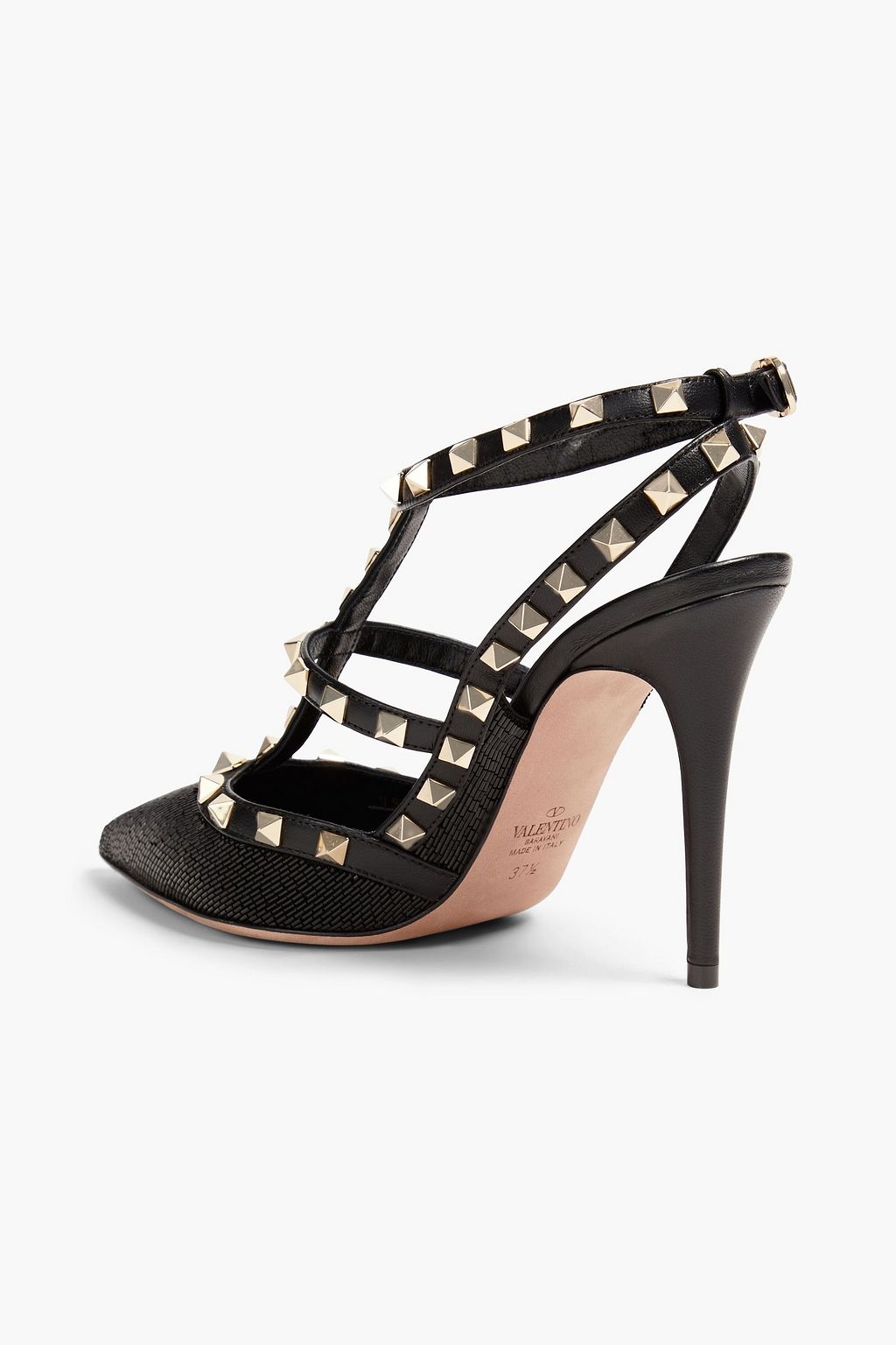 VALENTINO GARAVANI Rockstud bead-embellished leather pumps