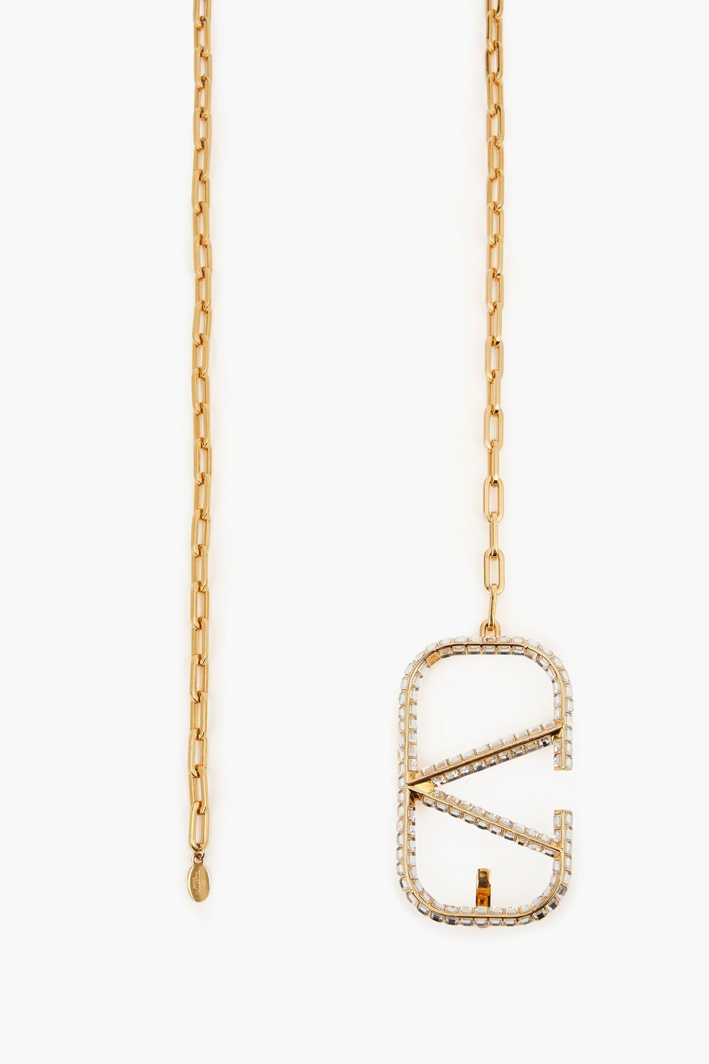 VALENTINO GARAVANI VLOGO crystal-embellished gold-tone belt