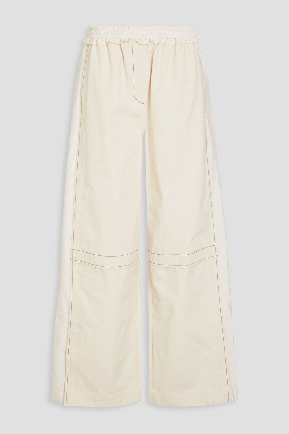 Ripstop and cotton-canvas wide-leg pants