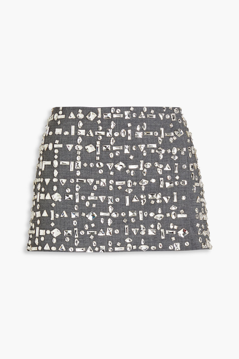 Minerva crystal-embellished crepe mini skirt