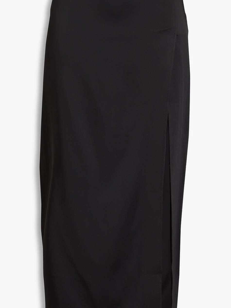 minerva satin midi skirt