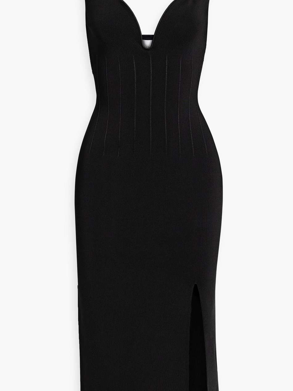electra stretch-knit midi dress