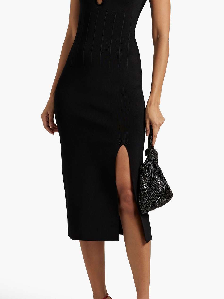 electra stretch-knit midi dress