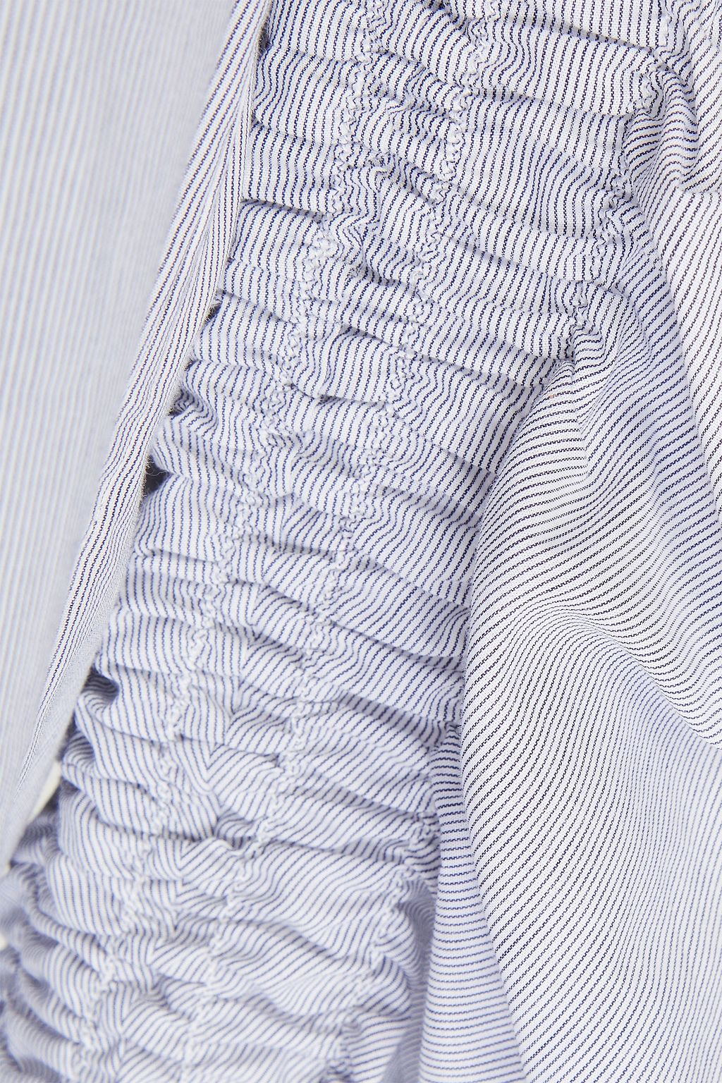 3.1 PHILLIP LIM Ruched striped cotton-poplin shirt