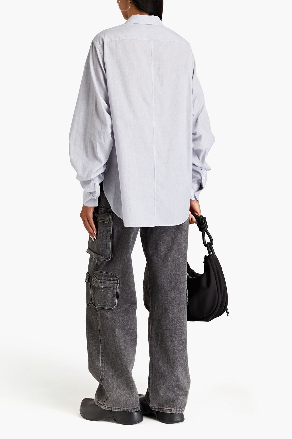 3.1 PHILLIP LIM Ruched striped cotton-poplin shirt