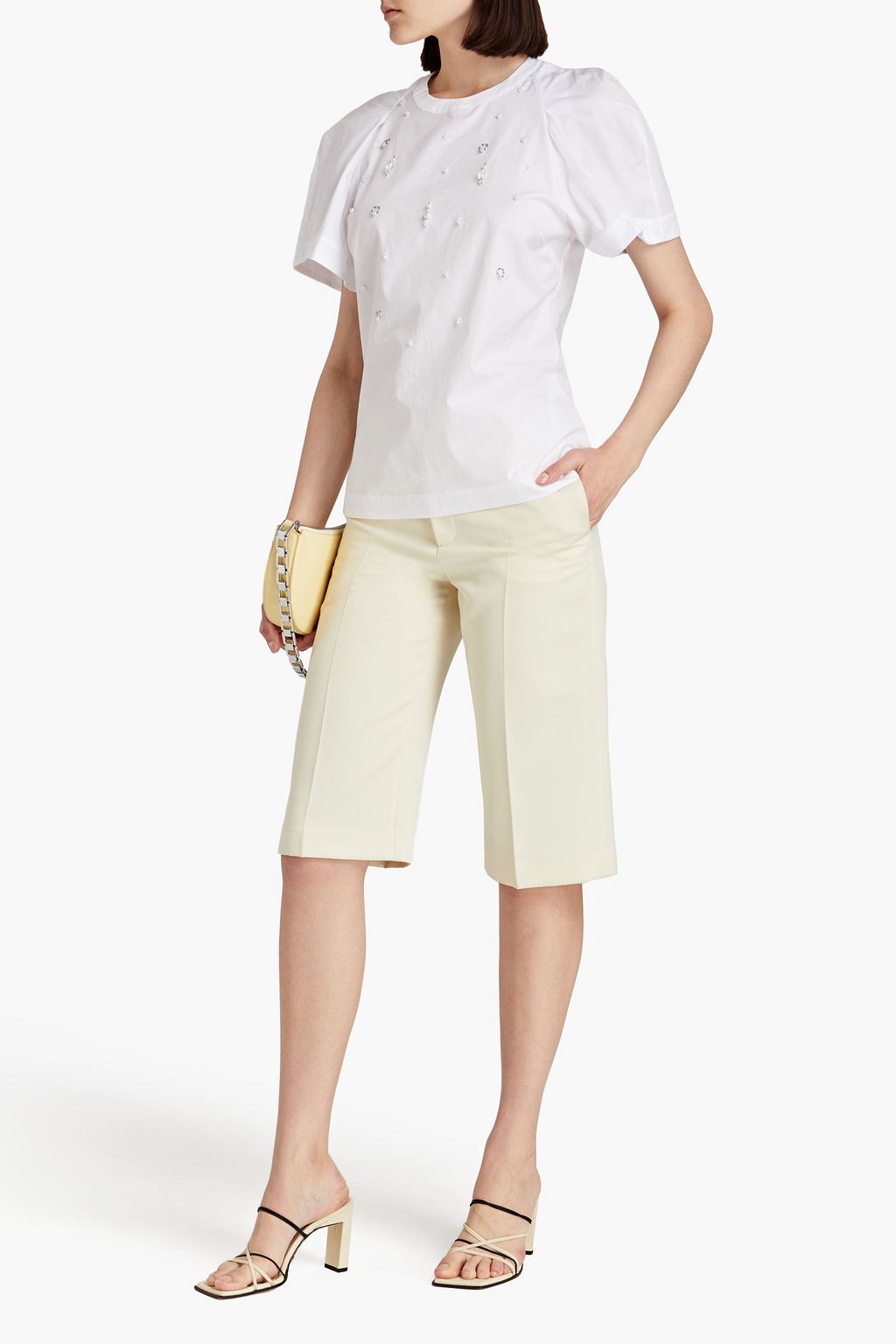 3.1 PHILLIP LIM 장식 디테일 코튼 포플린 탑