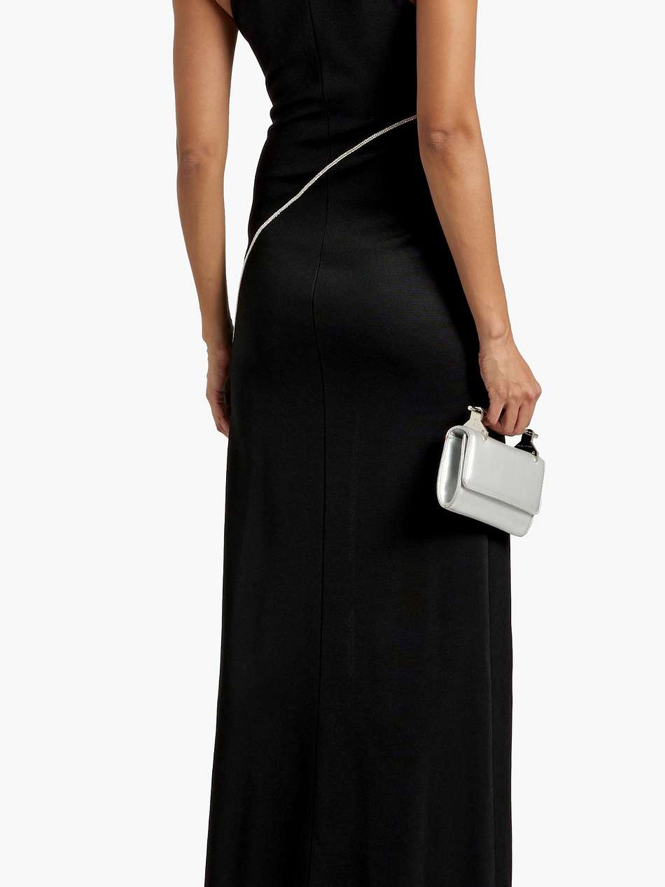 crystal-embellished stretch-knit gown