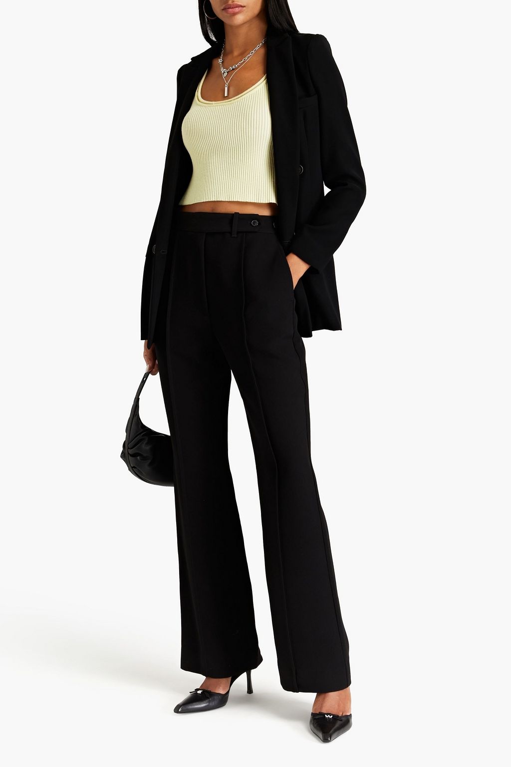 3.1 PHILLIP LIM بنطال بقصّة بوت كت مصنوع من الكريب