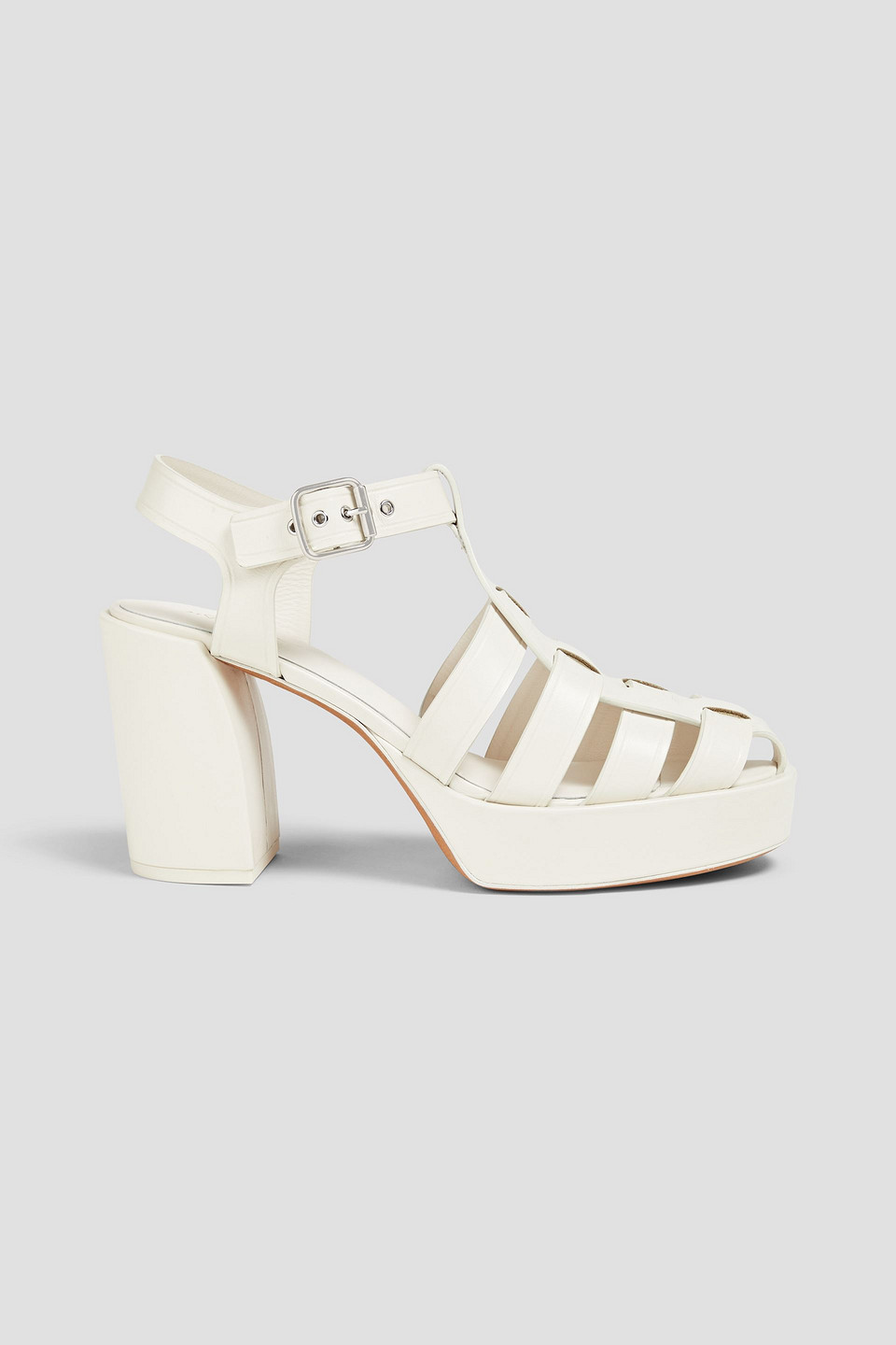 3.1 Phillip Lim - Naomi leather platform sandals - White - EU 40