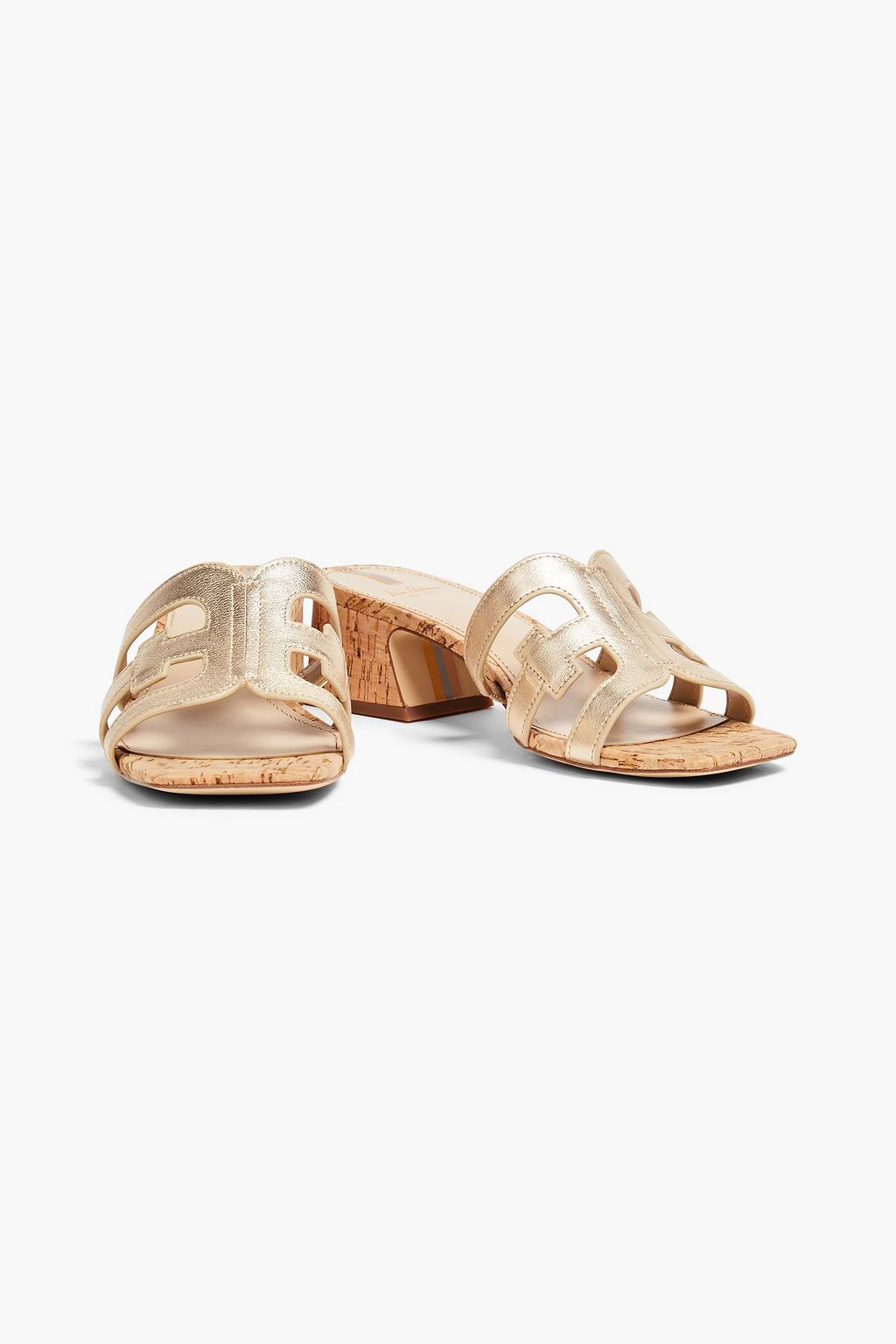 SAM EDELMAN Winslow metallic leather mules