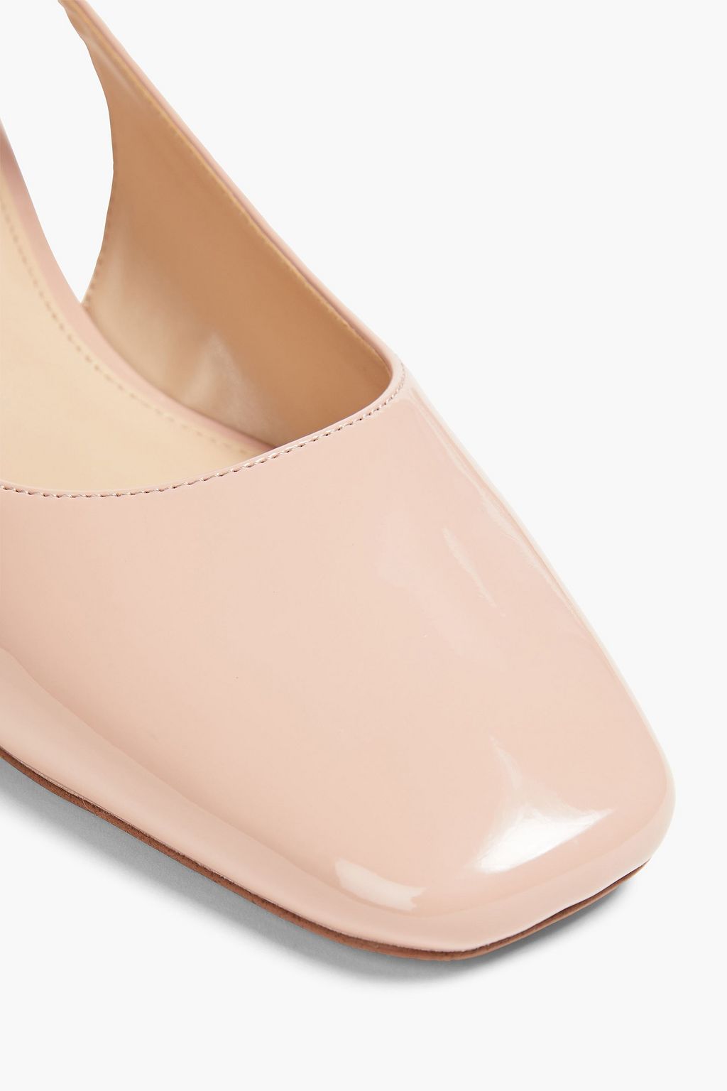 SAM EDELMAN Terra faux patent-leather slingback pumps