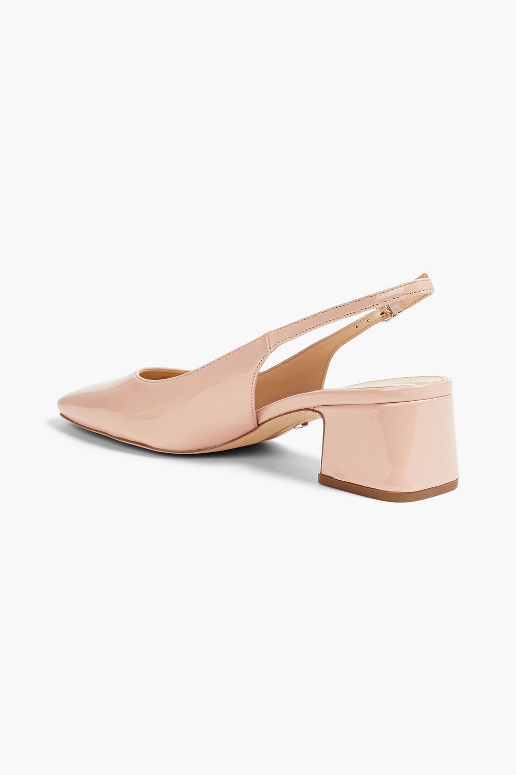 SAM EDELMAN Terra faux patent-leather slingback pumps
