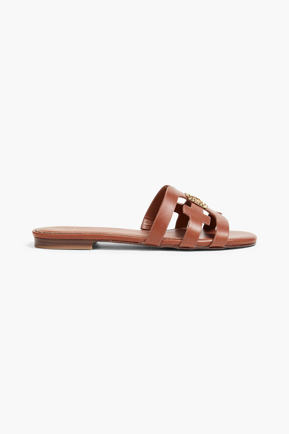 Sam Edelman Bay Pantoletten Aus Leder Mit Verzierung In Braun