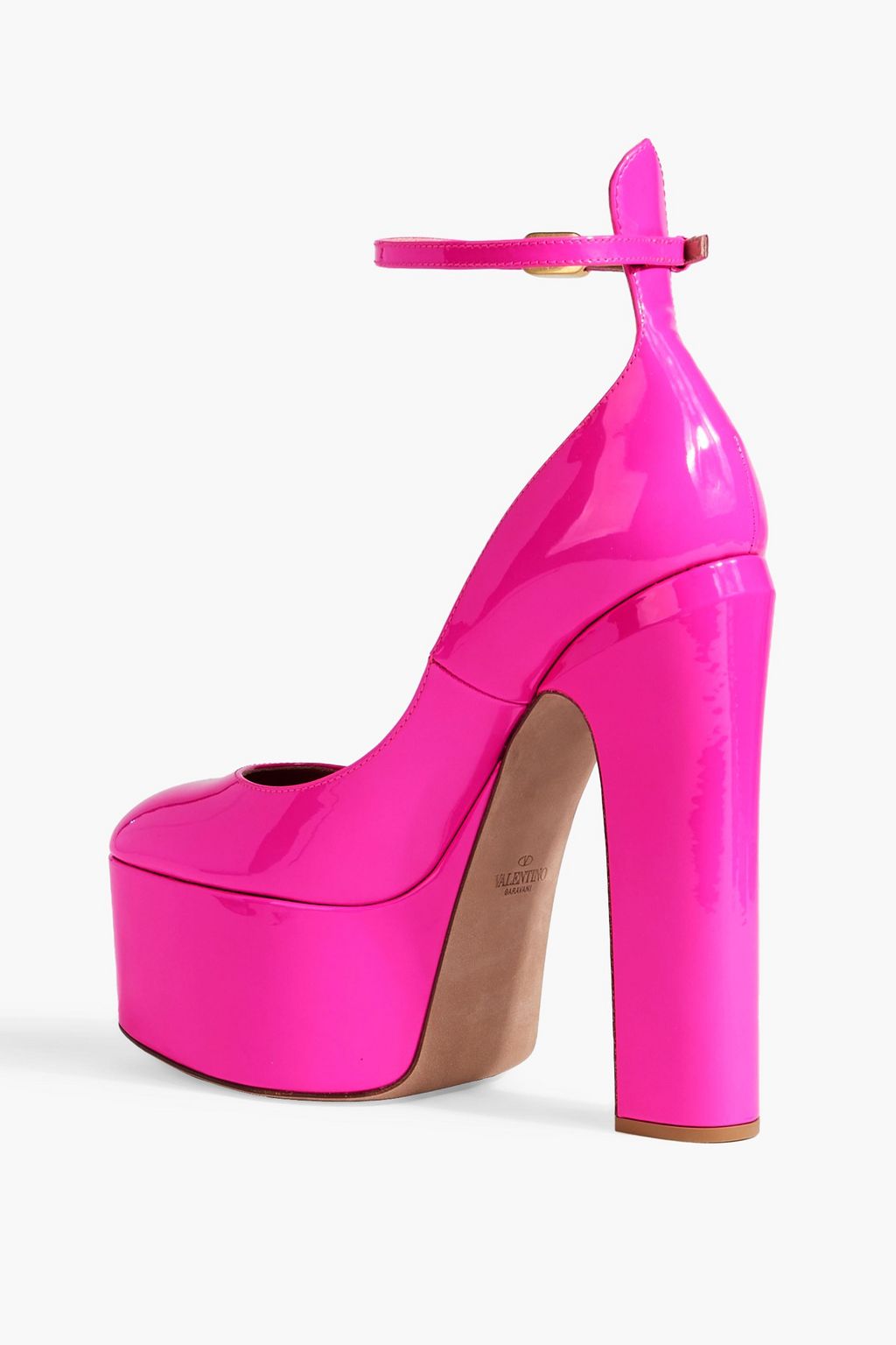 VALENTINO GARAVANI Tan-Go patent-leather platform pumps