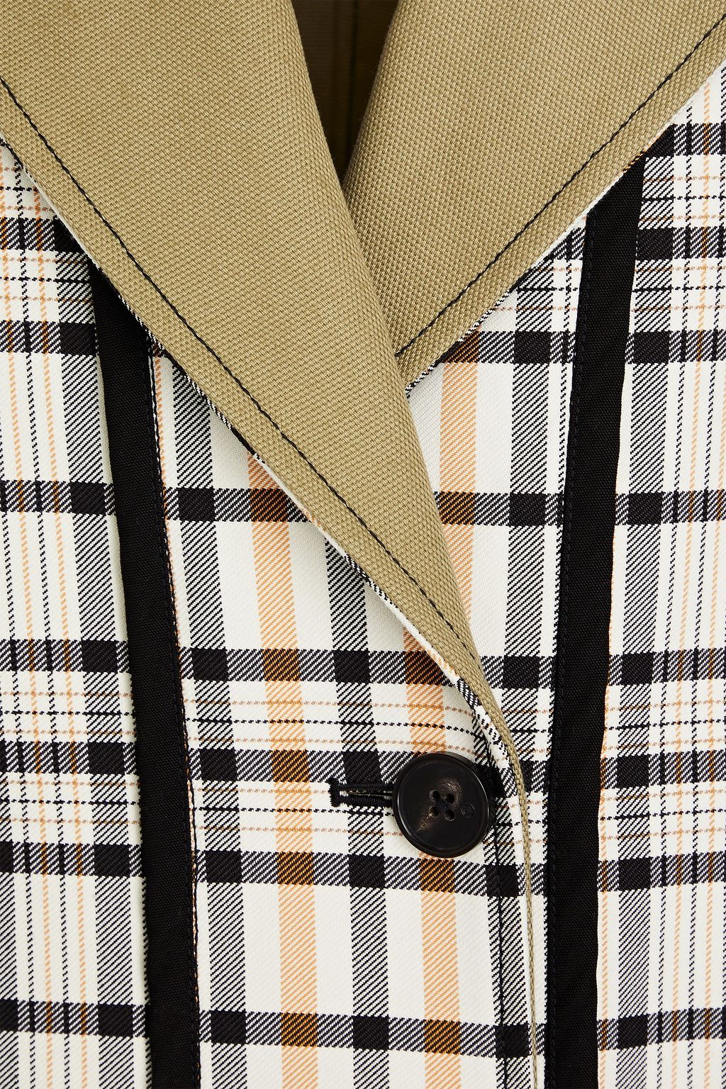 3.1 PHILLIP LIM Reversible checked cotton-blend twill and canvas coat