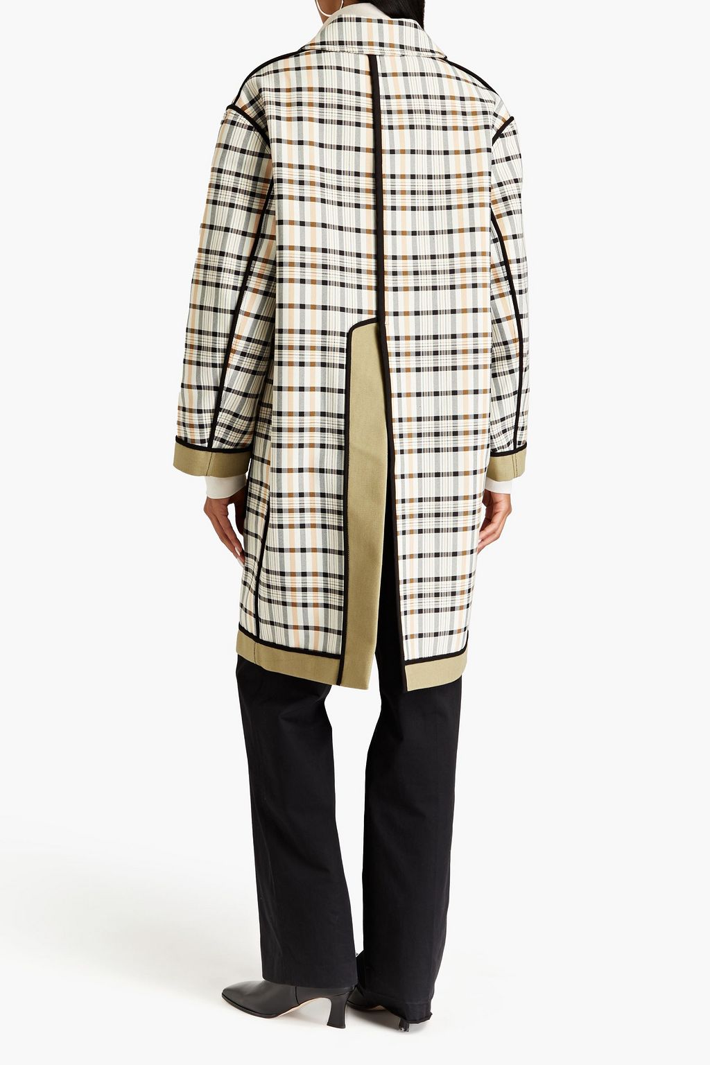 3.1 PHILLIP LIM Reversible checked cotton-blend twill and canvas coat