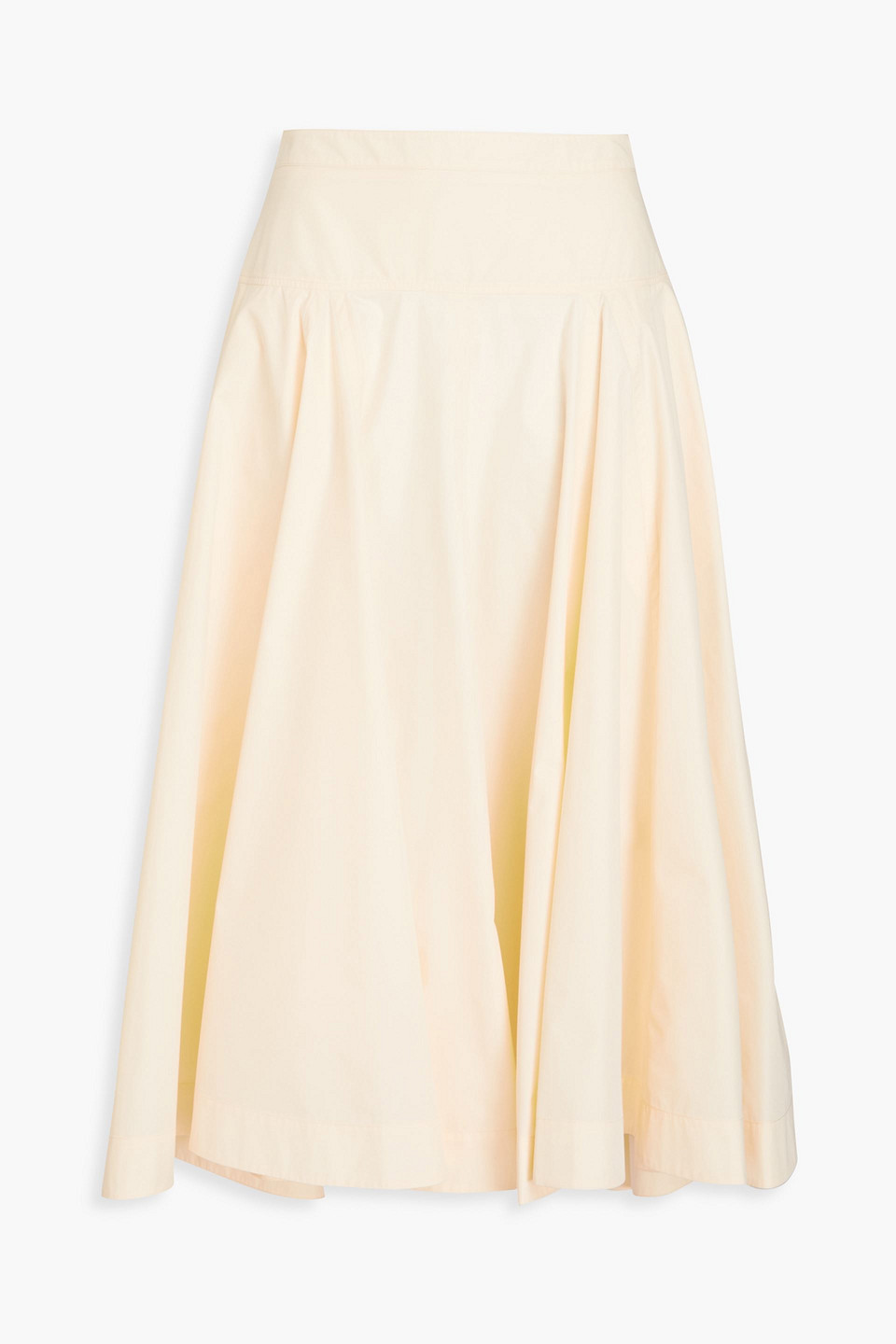 3.1 Phillip Lim - Cotton-blend poplin midi skirt - Yellow