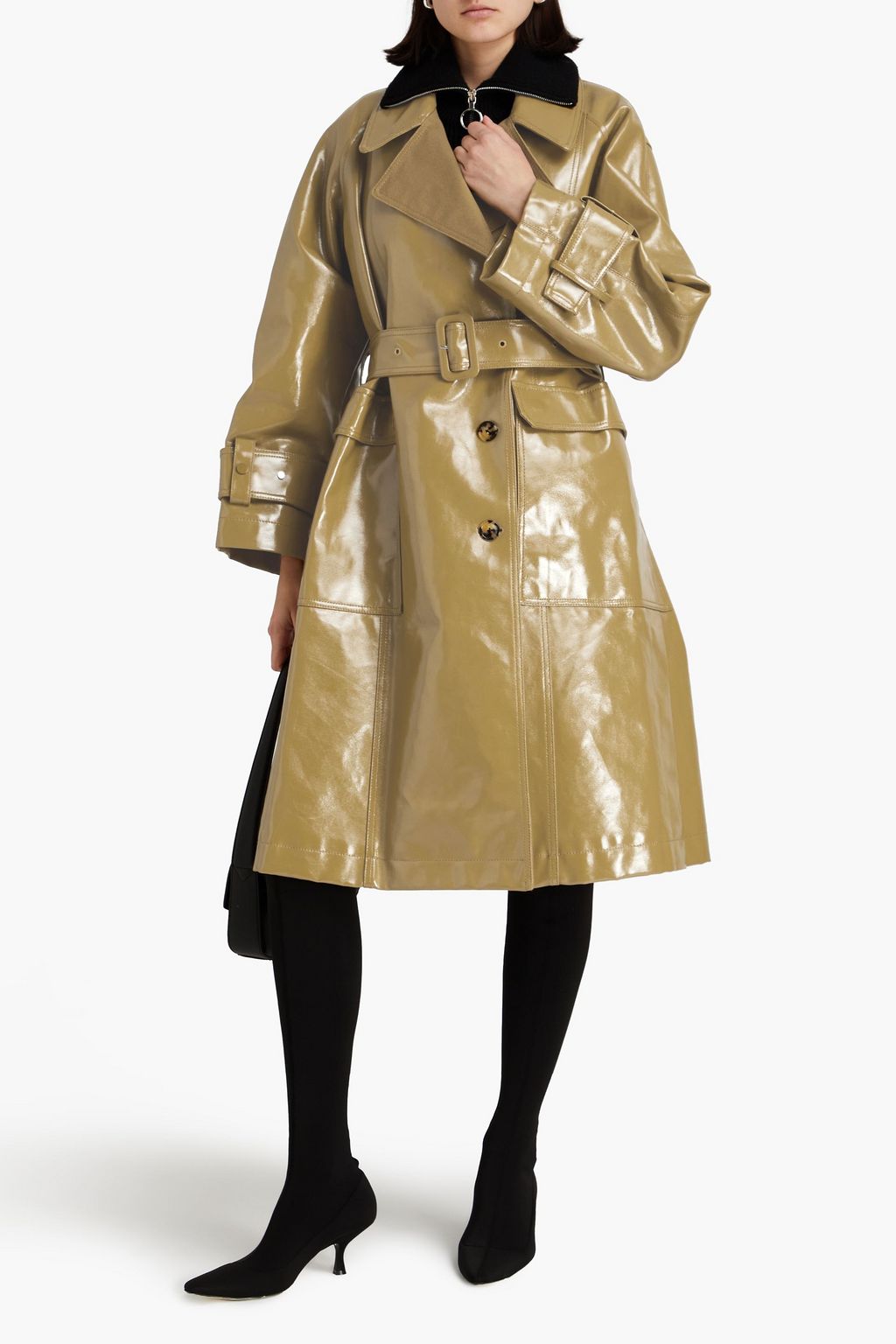3.1 PHILLIP LIM 코팅 코튼 캔버스 트렌치 코트