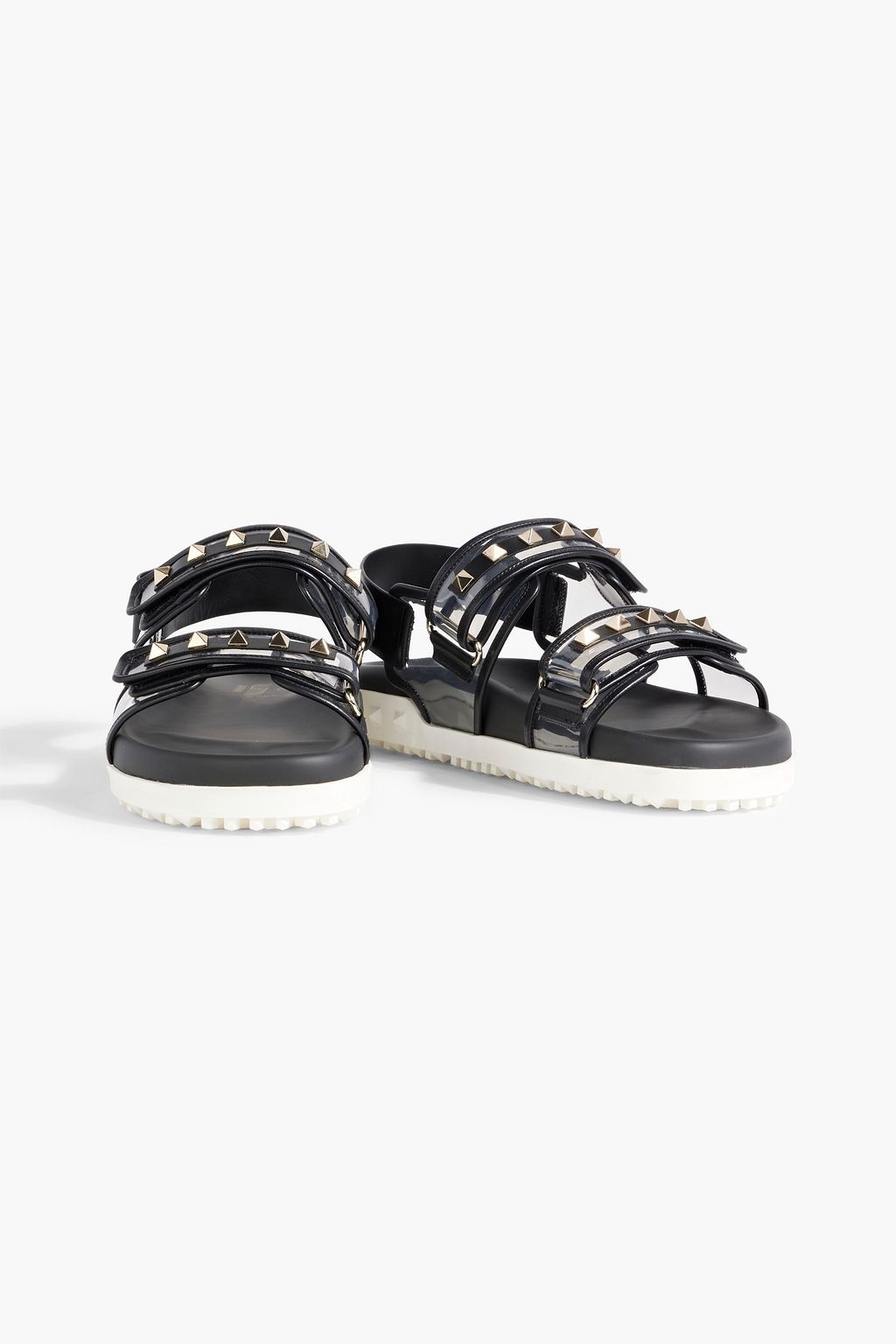 Valentino rockstud rubber sandals hotsell