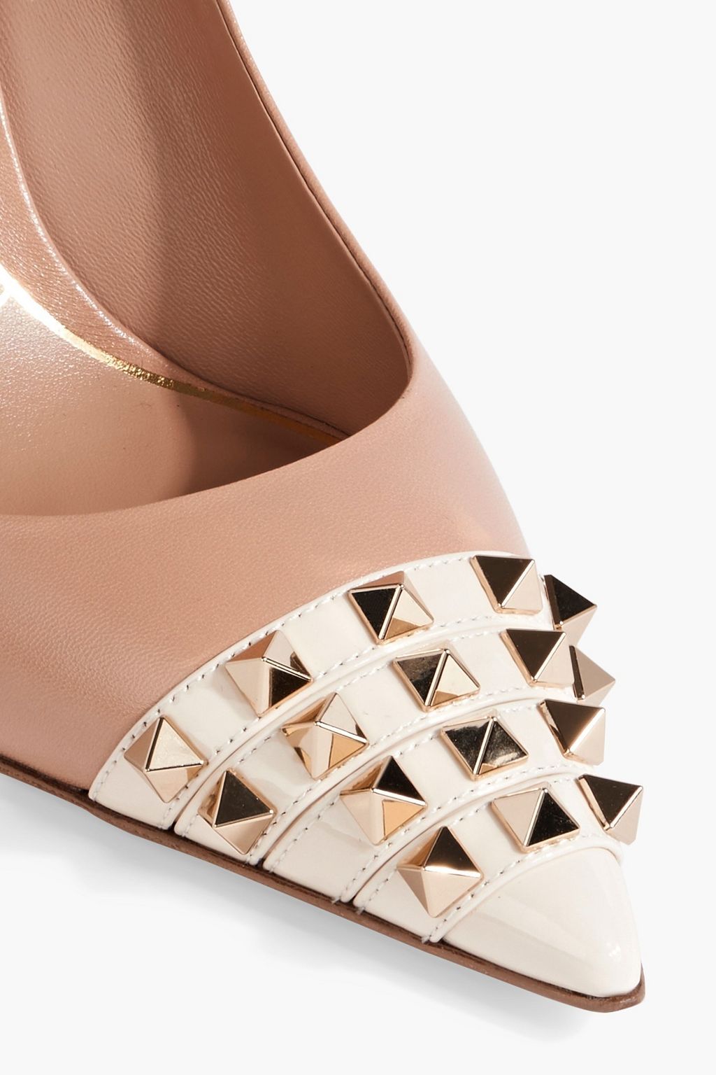 VALENTINO GARAVANI Rockstud Alcove スムース&パテントレザー パンプス