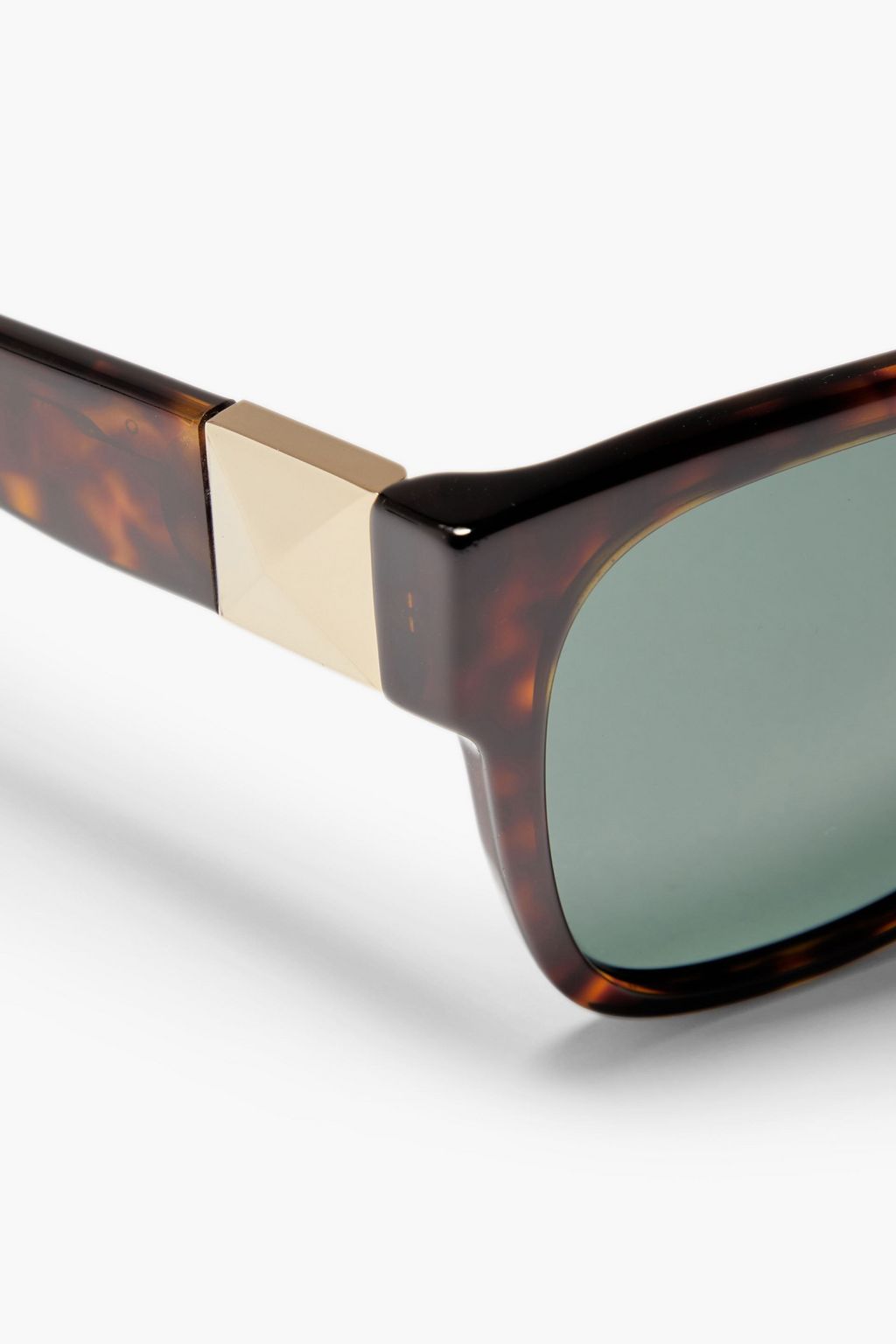 VALENTINO GARAVANI Roman Stud square-frame tortoiseshell acetate sunglasses