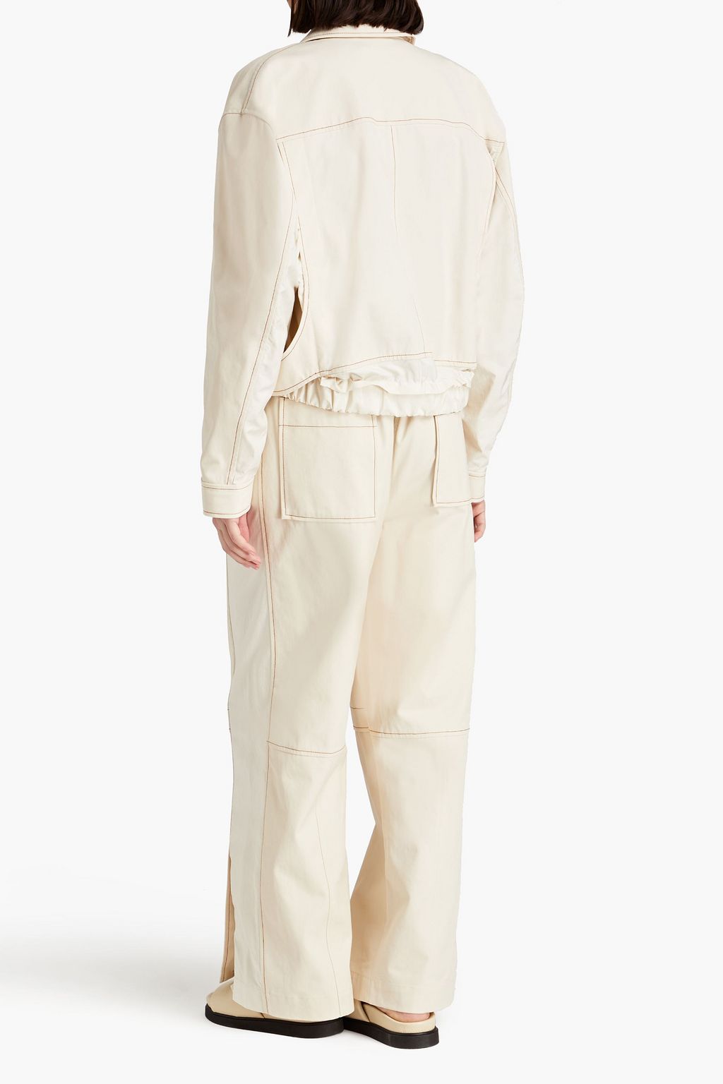 3.1 PHILLIP LIM 립스탑 패널 코튼 캔버스 재킷
