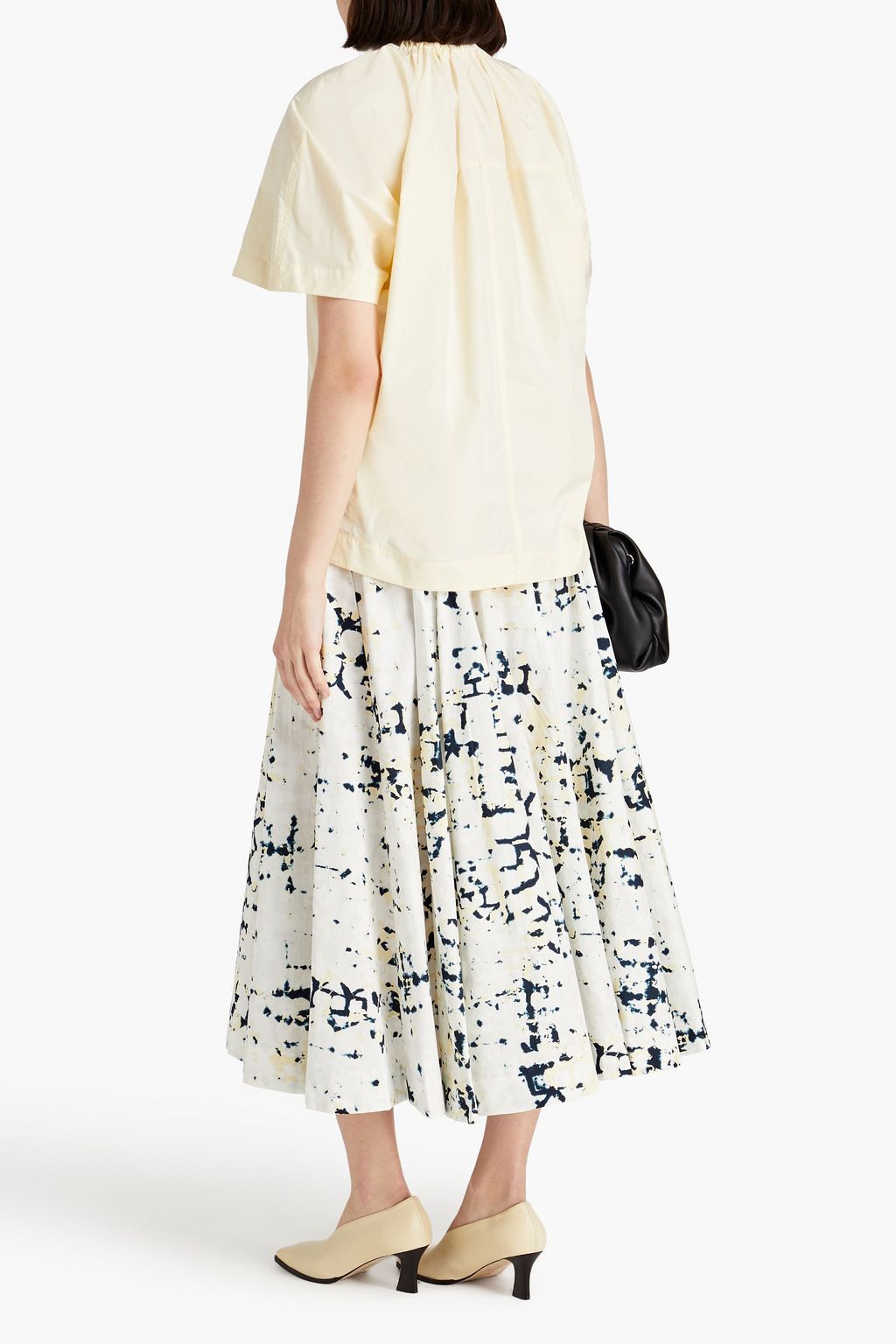 3.1 PHILLIP LIM Gathered cotton-blend poplin top