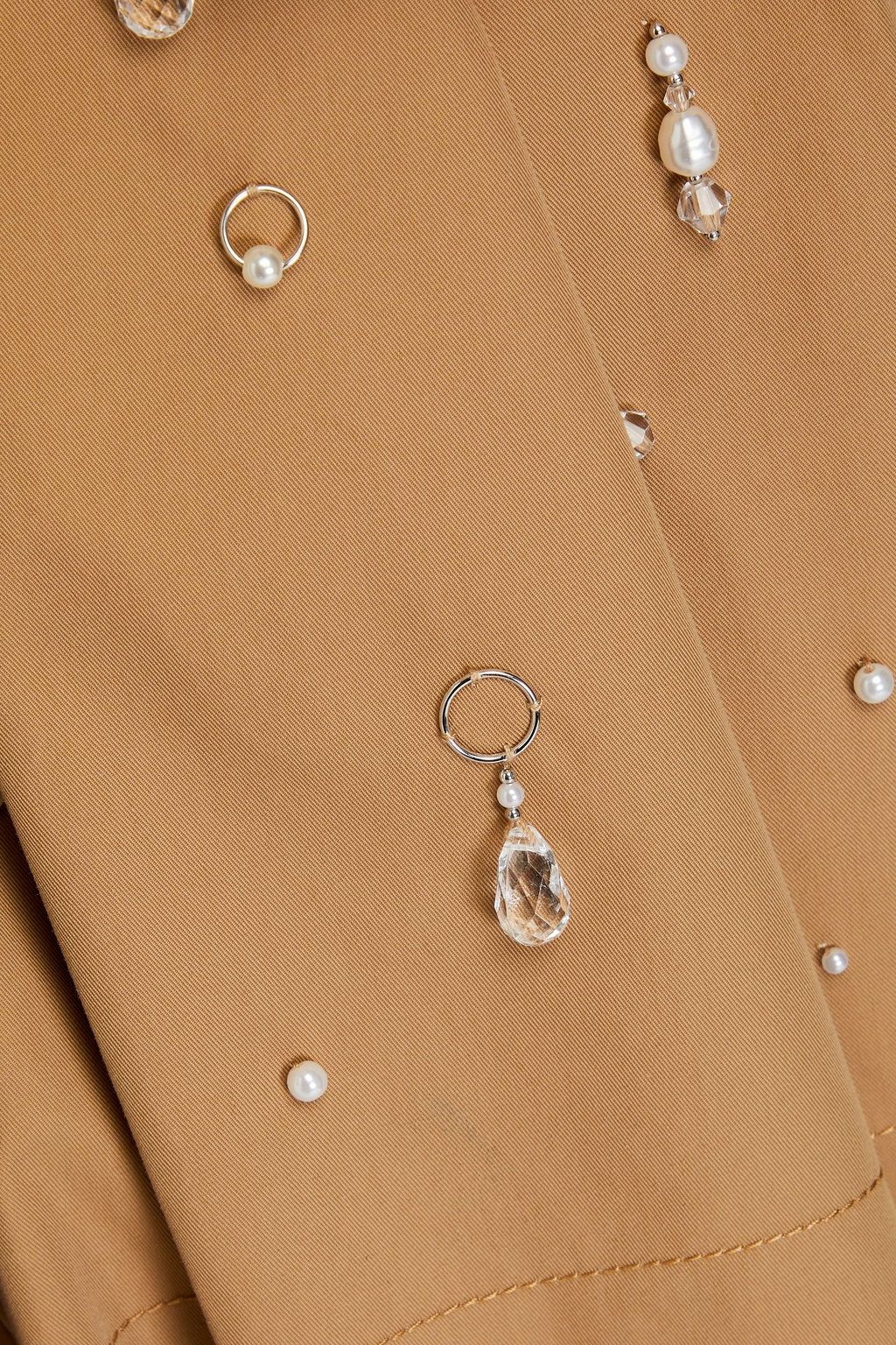 3.1 PHILLIP LIM شورت مصنوع من التويل بتصميم مزركش ومزود بحزام