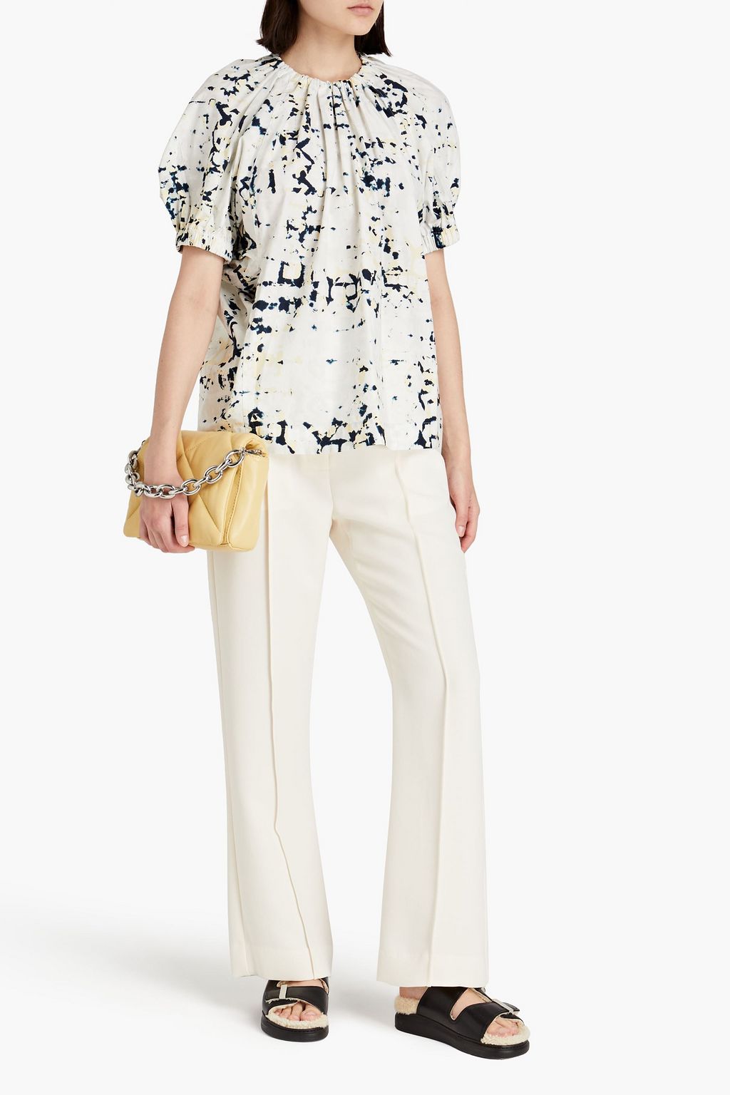 3.1 PHILLIP LIM Printed cotton-poplin top