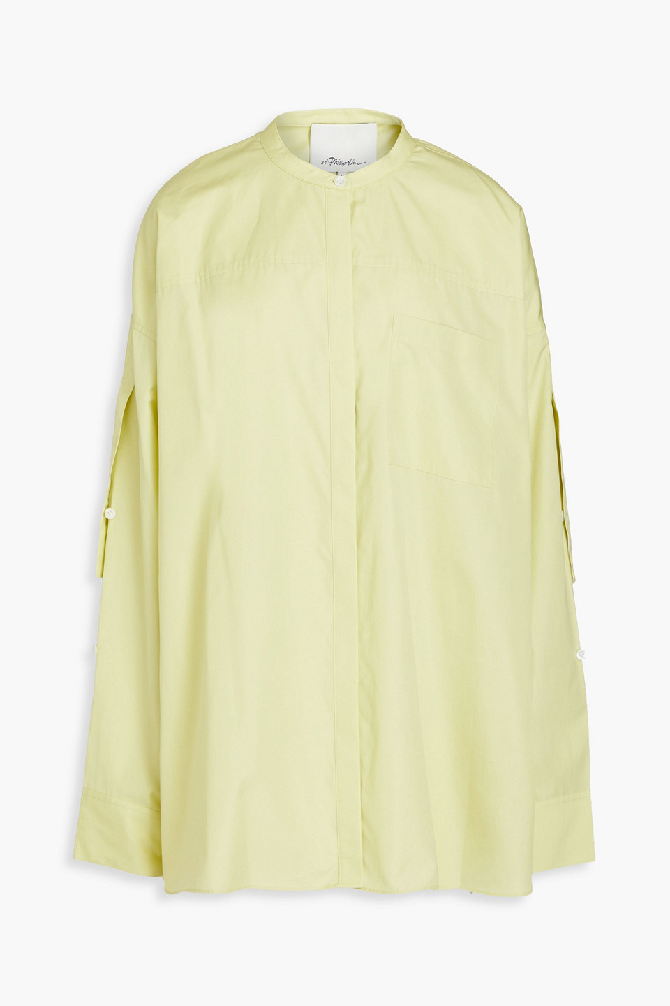 3.1 Phillip Lim - Oversized cotton-poplin shirt - Green - XS