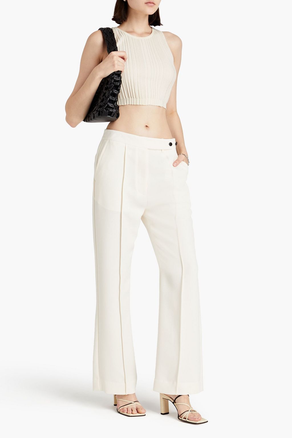 3.1 PHILLIP LIM بنطال بقصّة بوت كت مصنوع من الكريب