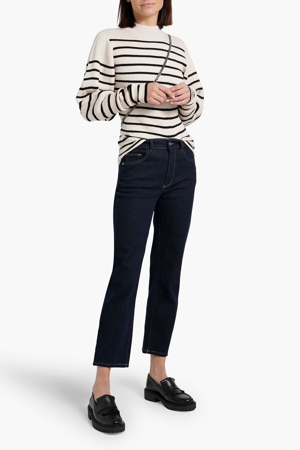 DL1961 Patti cropped high-rise straight-leg jeans