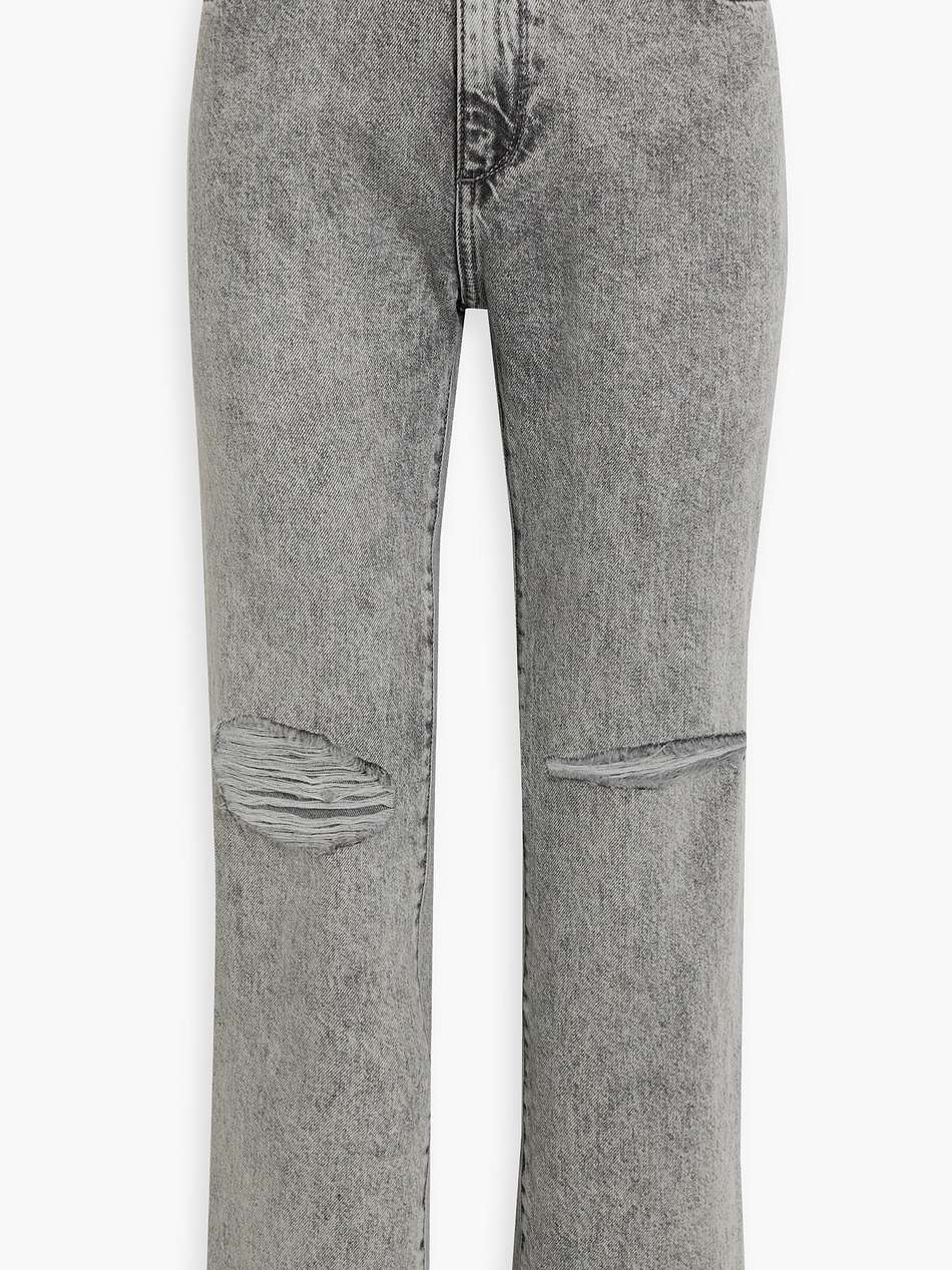 patti distressed acid-wash high-rise straight-leg jeans