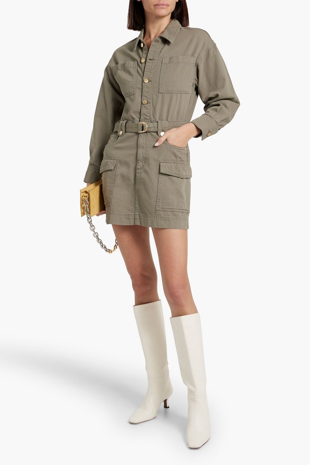 DL1961 Coletta belted denim mini dress